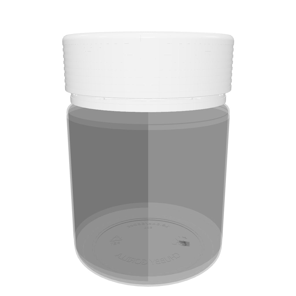 18-5oz Spiral Child Resistant XL Container Clear White Lid - (60 count)