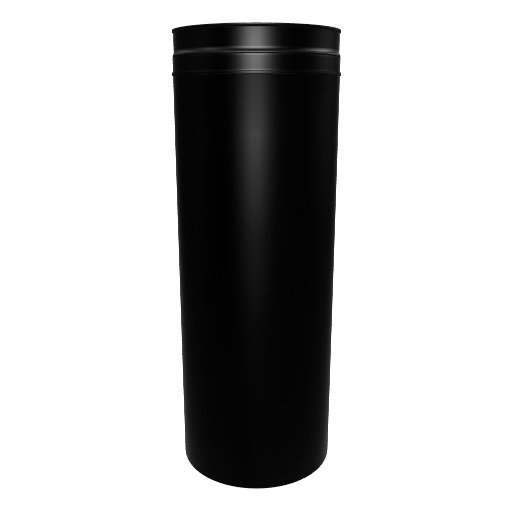 60 DRAM POP TOP VIAL - 1/2OZ - BLACK | Clear Storage Jar - (75 Count)