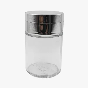 Magnetic Grinder with Storage Jar – Silver